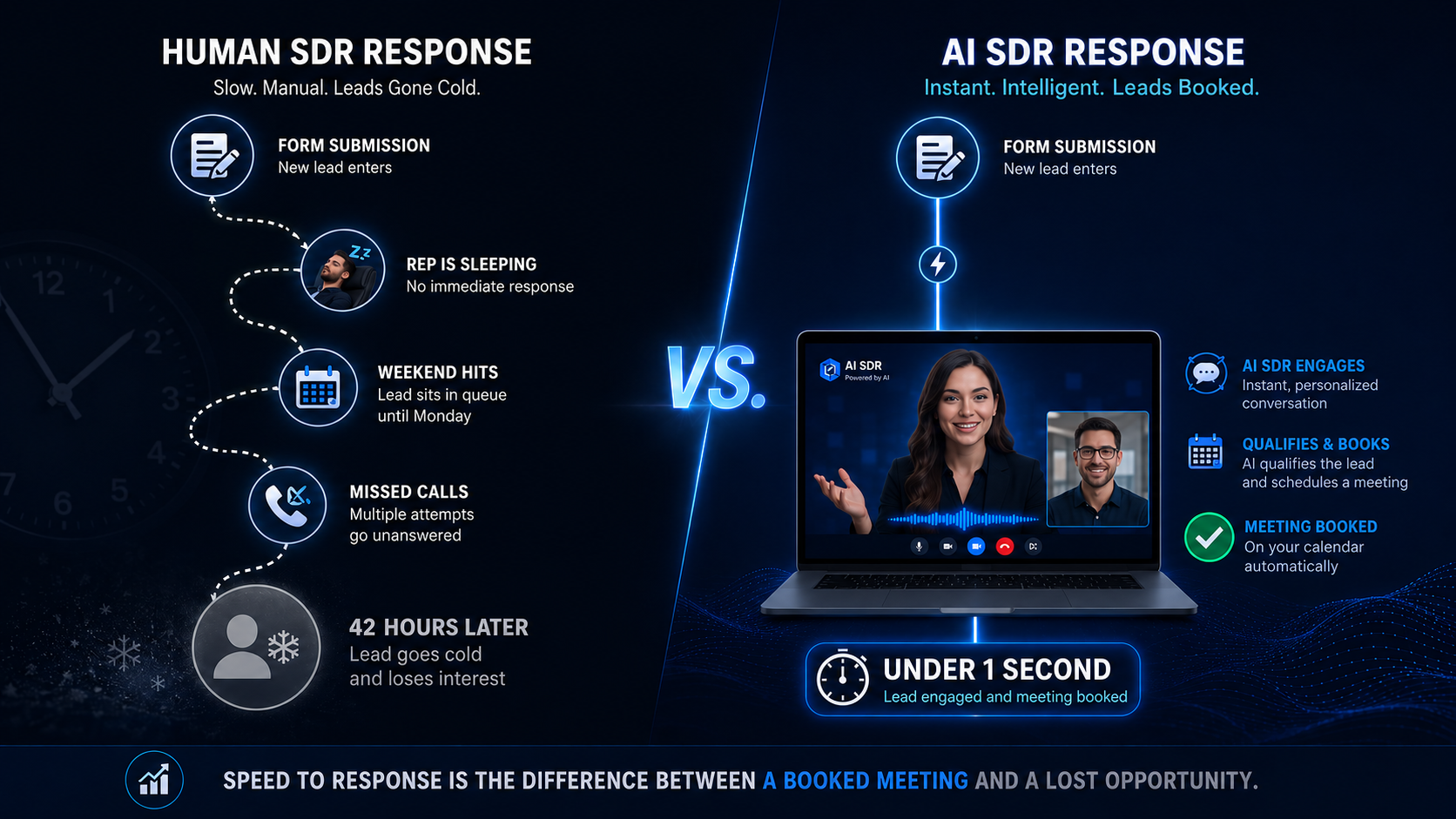 AI SDR vs Human SDR: Real Cost, Speed, and Conversion Compared | Clara ...